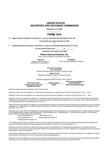 Thumbnail Weave Communications 10-K Annual Report 2025