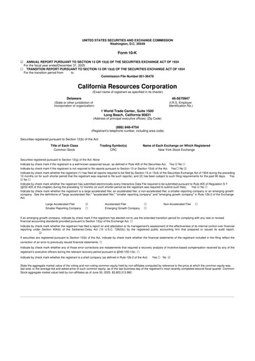 Thumbnail California Resources Corporation
 10-K Annual Report 2025