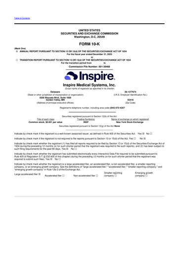 Thumbnail Inspire Medical Systems
 10-K Annual Report 2025