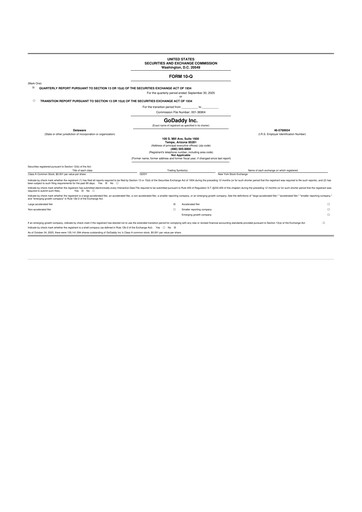 Thumbnail GoDaddy 10-Q Quarterly Report FY2025 
