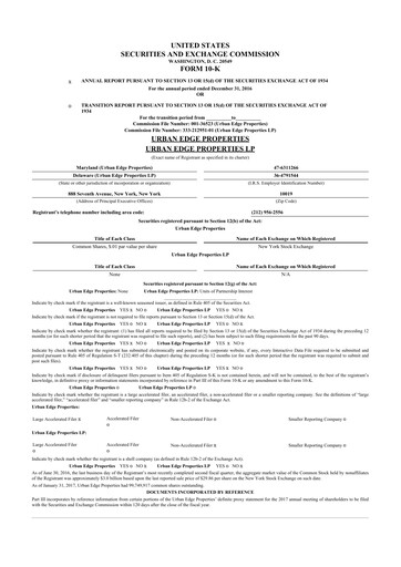 Thumbnail Urban Edge Properties
 10-K Annual Report 2016