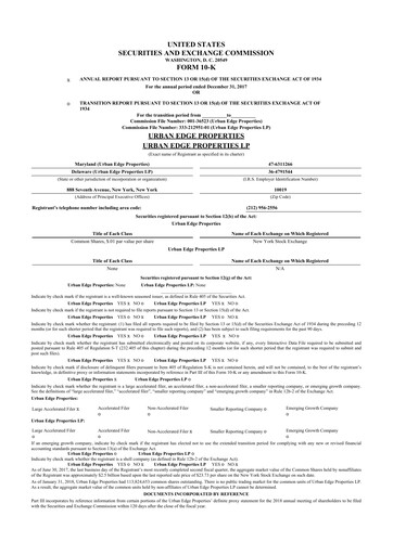 Thumbnail Urban Edge Properties
 10-K Annual Report 2017