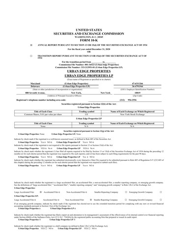 Thumbnail Urban Edge Properties
 10-K Annual Report 2020