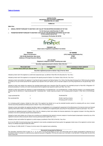 Thumbnail Freshpet 10-K Annual Report 2025