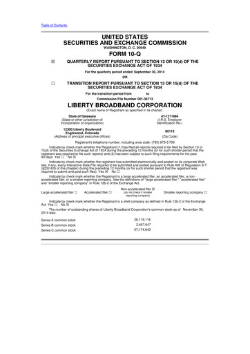 Thumbnail Liberty Broadband 10-Q Quarterly Report FY2014 