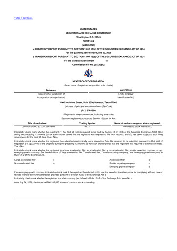 Thumbnail NextDecade Corp 10-Q Quarterly Report FY2026 