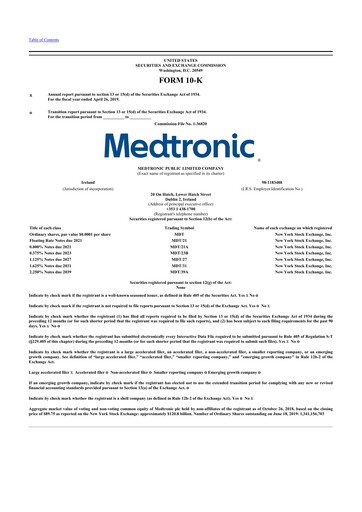 Thumbnail Medtronic 10-K Annual Report 2019