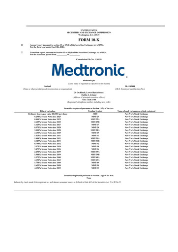 Thumbnail Medtronic 10-K Annual Report 2024