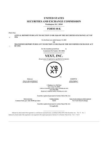 Thumbnail Yext 10-K Annual Report 2020
