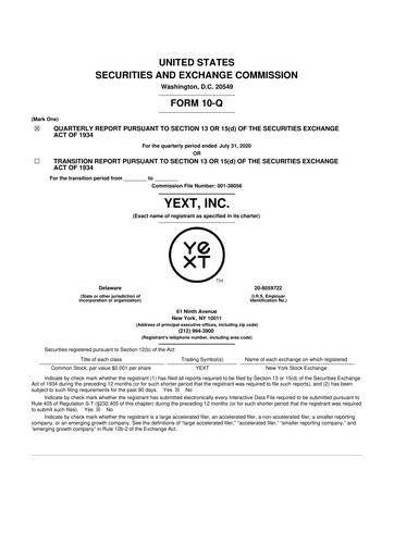 Thumbnail Yext 10-Q Quarterly Report FY2020 