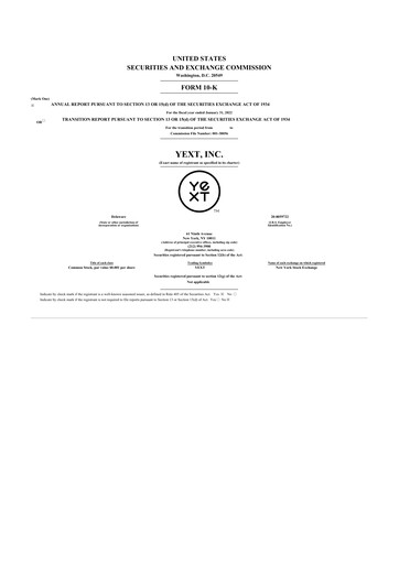 Thumbnail Yext 10-K Annual Report 2022