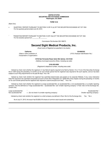 Thumbnail Vivani Medical 10-Q Quarterly Report FY2015 