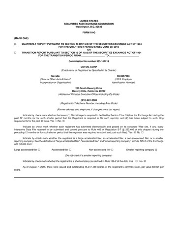 Vorschaubild LiveOne 10-Q Quartalsbericht  