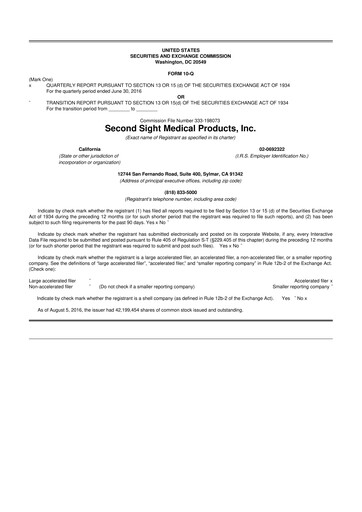 Thumbnail Vivani Medical 10-Q Quarterly Report FY2016 