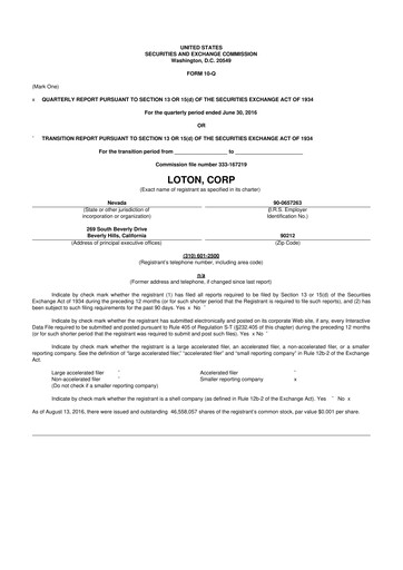 Vorschaubild LiveOne 10-Q Quartalsbericht  