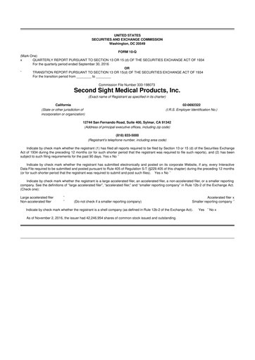 Thumbnail Vivani Medical 10-Q Quarterly Report FY2016 