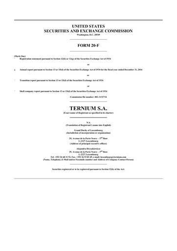 Thumbnail Ternium
 20-F Annual Report 