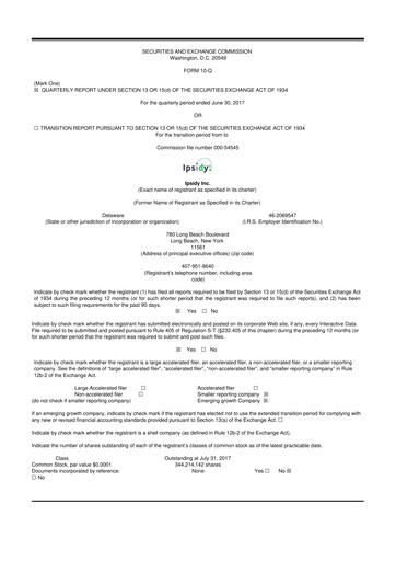 Thumbnail authID 10-Q Quarterly Report FY2017 