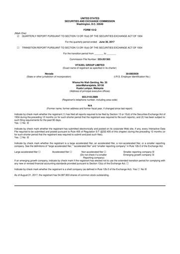 Thumbnail Fintech Scion (FintechCashier) 10-Q Quarterly Report FY2017 