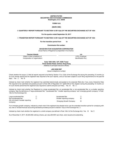 Miniature Kaixin Holdings 10-Q Rapport trimestriel 2017 