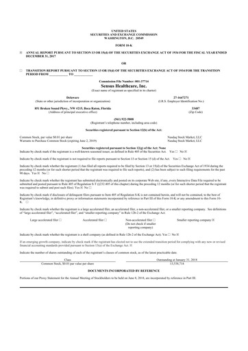 Thumbnail Sensus Healthcare 10-K Annual Report 2017