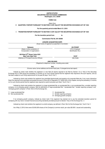 Vorschaubild Ensysce Biosciences 10-Q Quartalsbericht 2018 