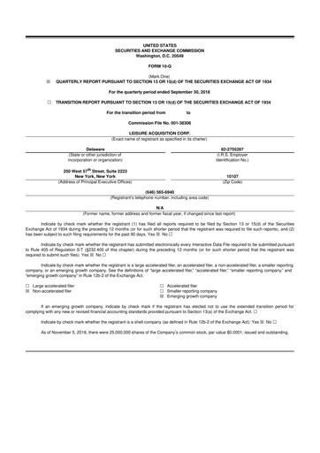 Vorschaubild Ensysce Biosciences 10-Q Quartalsbericht 2018 