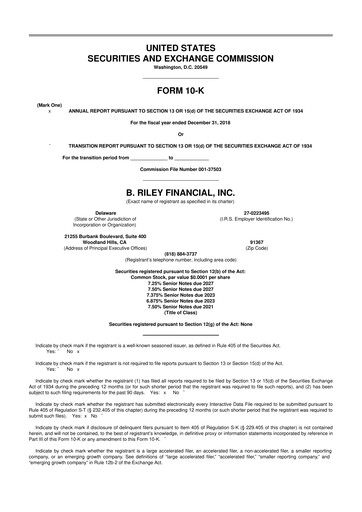 Thumbnail BRC Group Holdings 10-K Annual Report 2018