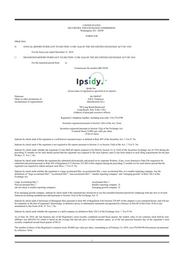 Thumbnail authID 10-K Annual Report 2018