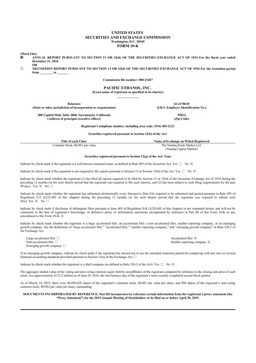 Thumbnail Alto Ingredients 10-K Annual Report 2018