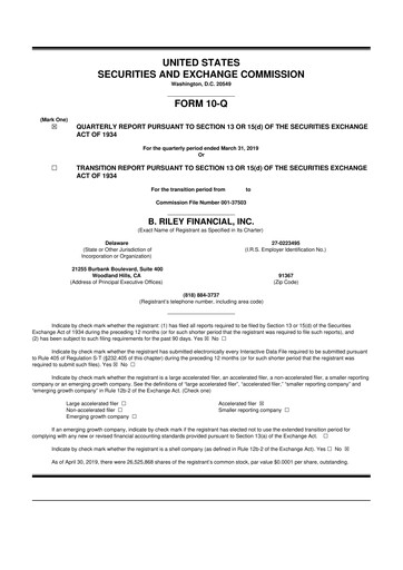 Thumbnail BRC Group Holdings 10-Q Quarterly Report FY2019 