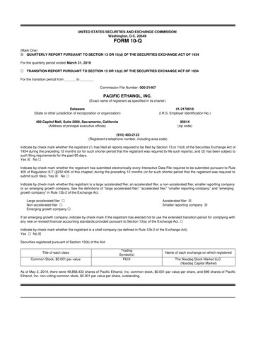 Vorschaubild Alto Ingredients 10-Q Quartalsbericht 2019 