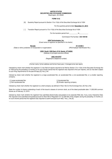 Vorschaubild Senseonics Holdings
 10-Q Quartalsbericht 2014 