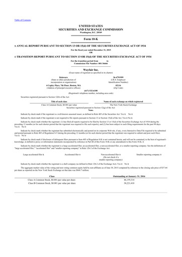 Thumbnail Wayfair 10-K Annual Report 2015