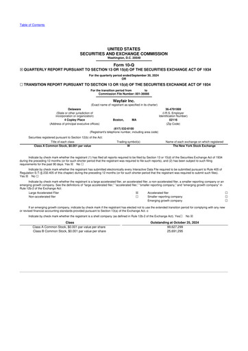 Vorschaubild Wayfair 10-Q Quartalsbericht 2024 