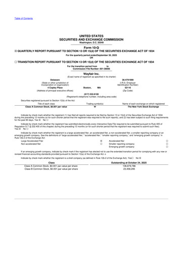 Vorschaubild Wayfair 10-Q Quartalsbericht 2025 