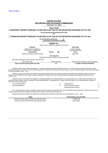 Thumbnail Wayfair 10-Q Quarterly Report FY2026 