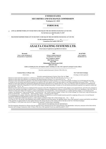 Thumbnail Axalta 10-K Annual Report 2017