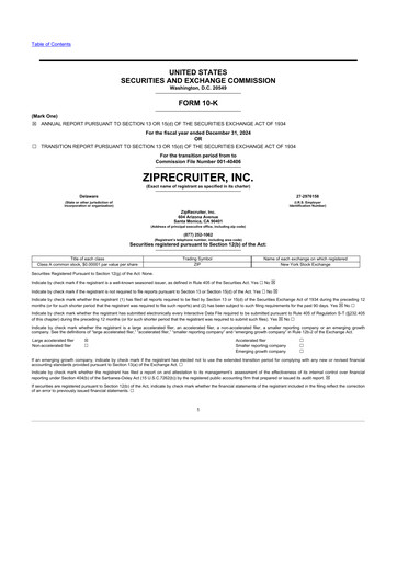 Thumbnail ZipRecruiter 10-K Annual Report 2024