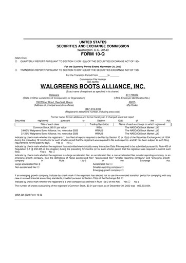 Thumbnail Walgreens Boots Alliance 10-Q Quarterly Report FY2023 