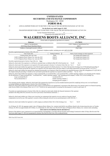 Thumbnail Walgreens Boots Alliance 10-K Annual Report 2023