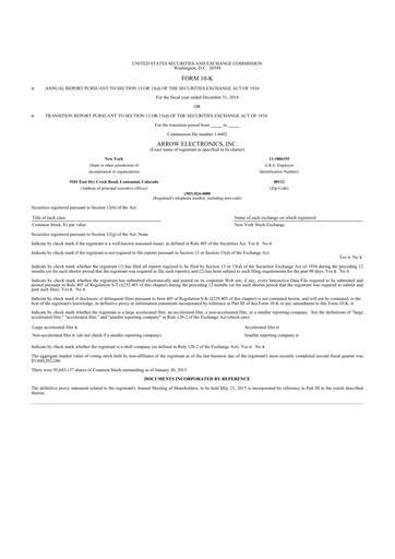 Thumbnail Arrow Electronics
 10-K Annual Report 2014