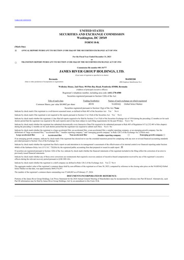 Miniature James River Group 10-K Rapport annuel 2023