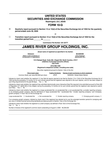 Miniature James River Group 10-Q Rapport trimestriel 2026 