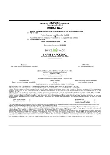 Thumbnail Shake Shack
 10-K Annual Report 2022