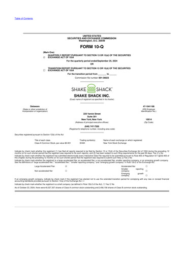 Thumbnail Shake Shack
 10-Q Quarterly Report FY2024 