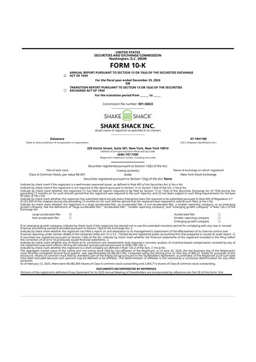 Thumbnail Shake Shack
 10-K Annual Report 2024