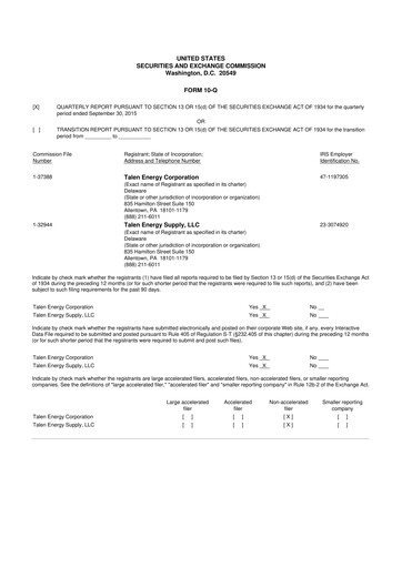 Thumbnail Talen Energy 10-Q Quarterly Report FY 