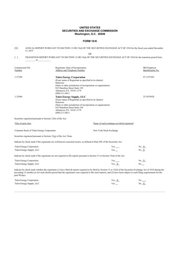 Miniature Talen Energy 10-K Rapport annuel 