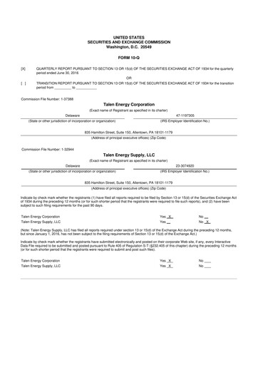 Thumbnail Talen Energy 10-Q Quarterly Report FY 